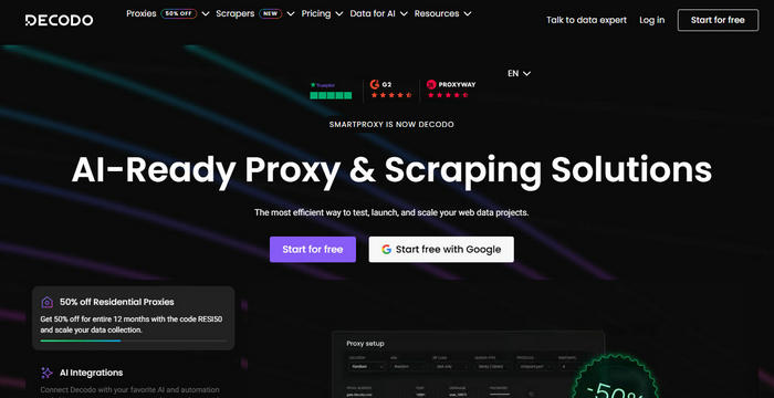 Decodo Homepage